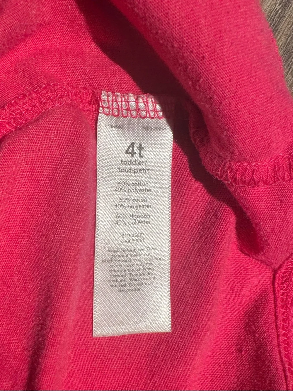 Carter's Hot Pink Long-Sleeve Graphic Tee with Gold Accents